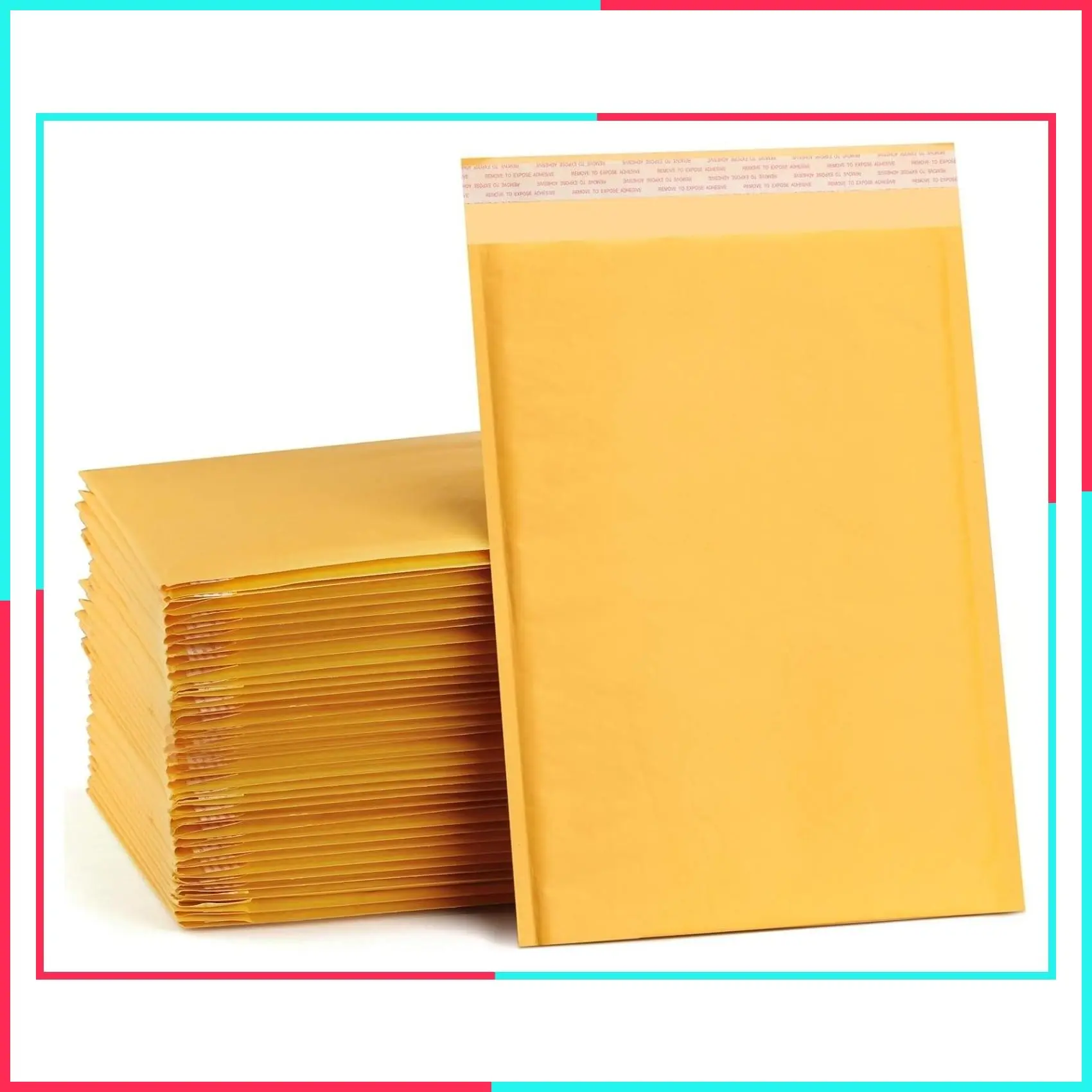 Bubble Mailers 25 Pack, 10.5x16" (Usable 10.5x15"), Yellow #5, Self Seal Waterproof Padded Envelopes, Tear Resistant Large Bubble Shipping Bags for Books and Small Business Packaging