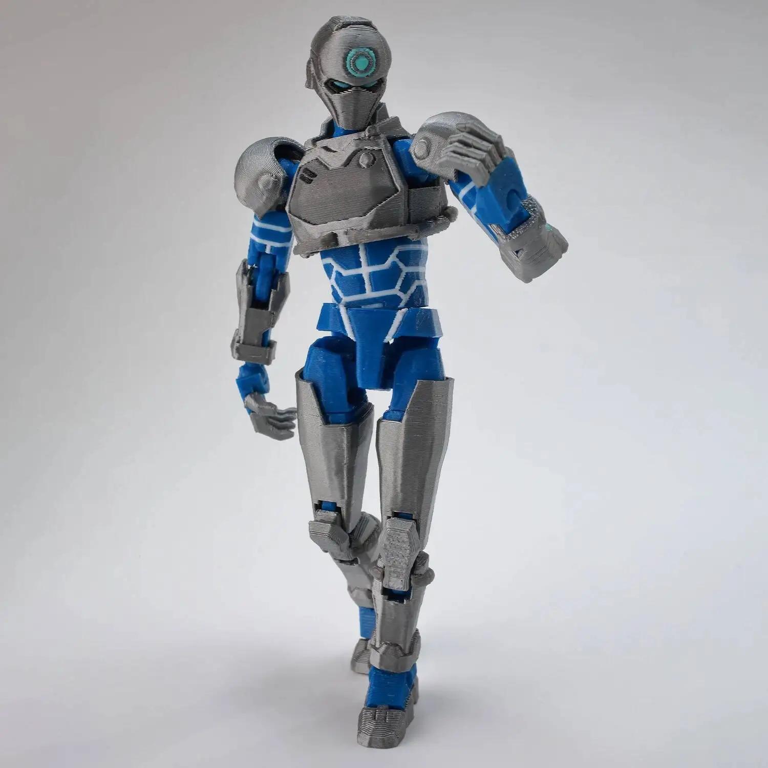 9L3D DIY Shapeshift Articulated Figurine - Titan13 T13 Dummy with 13 Joints, Movable Multi-Pose 3D Model Toy, Desktop Collectible, Tech Jacket Accessory, Gifts for Boys, Toy Photography Prop
