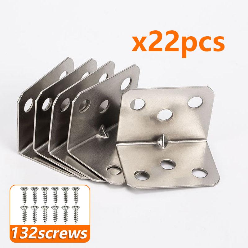 L-Shape Corner Support Bracket, 90 Degree Right Angle L-Shaped Stand with Screws, Ideal for Wooden Shelves Cabinets Furniture