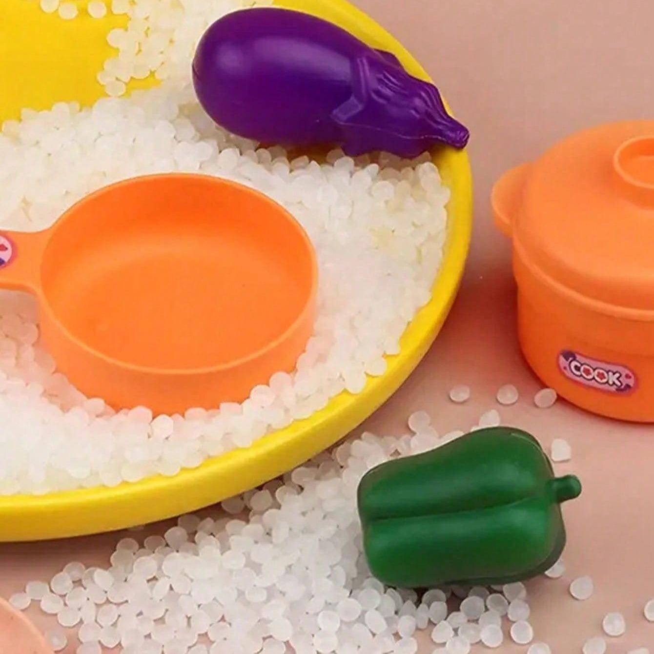 Mini Kitchen Toy Simulation Cooking Set, Toddler Play Kitchen, Pretend Play Girl Toys, Realistic Cookware Role-Playing Kit, Educational Gift