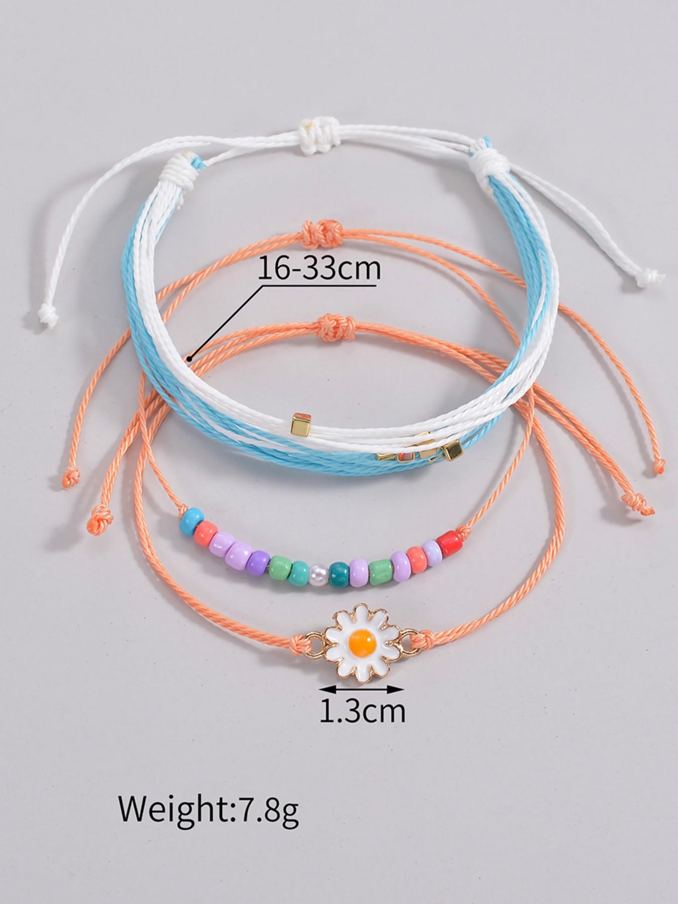 Boho Multi-Layer Anklet Set, Colorful Beaded Shell Starfish Heart Foot Jewelry, Summer Beach Vacation Accessory for Women