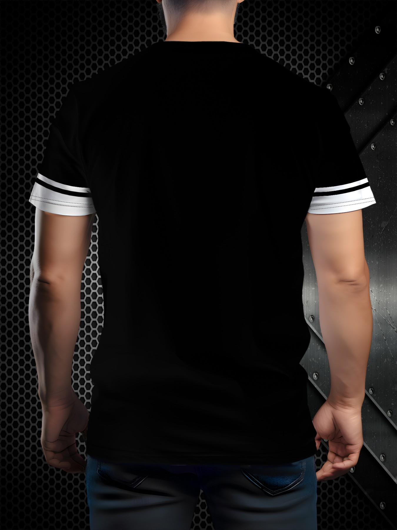 High-Quality Men's Quick-Dry Short Sleeve T-Shirt, Summer New Business Casual Round Neck Top, All-Over Print, Breathable, Fitted, Four Seasons Wear