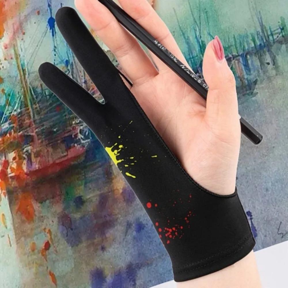 Breathable Sweatproof Drawing Gloves for Graphic Tablets, Reusable Anti-Fingerprint Anti-Smudge Hand Protector for Digital Art, Touchscreen Compatible Washable Artist Gloves
