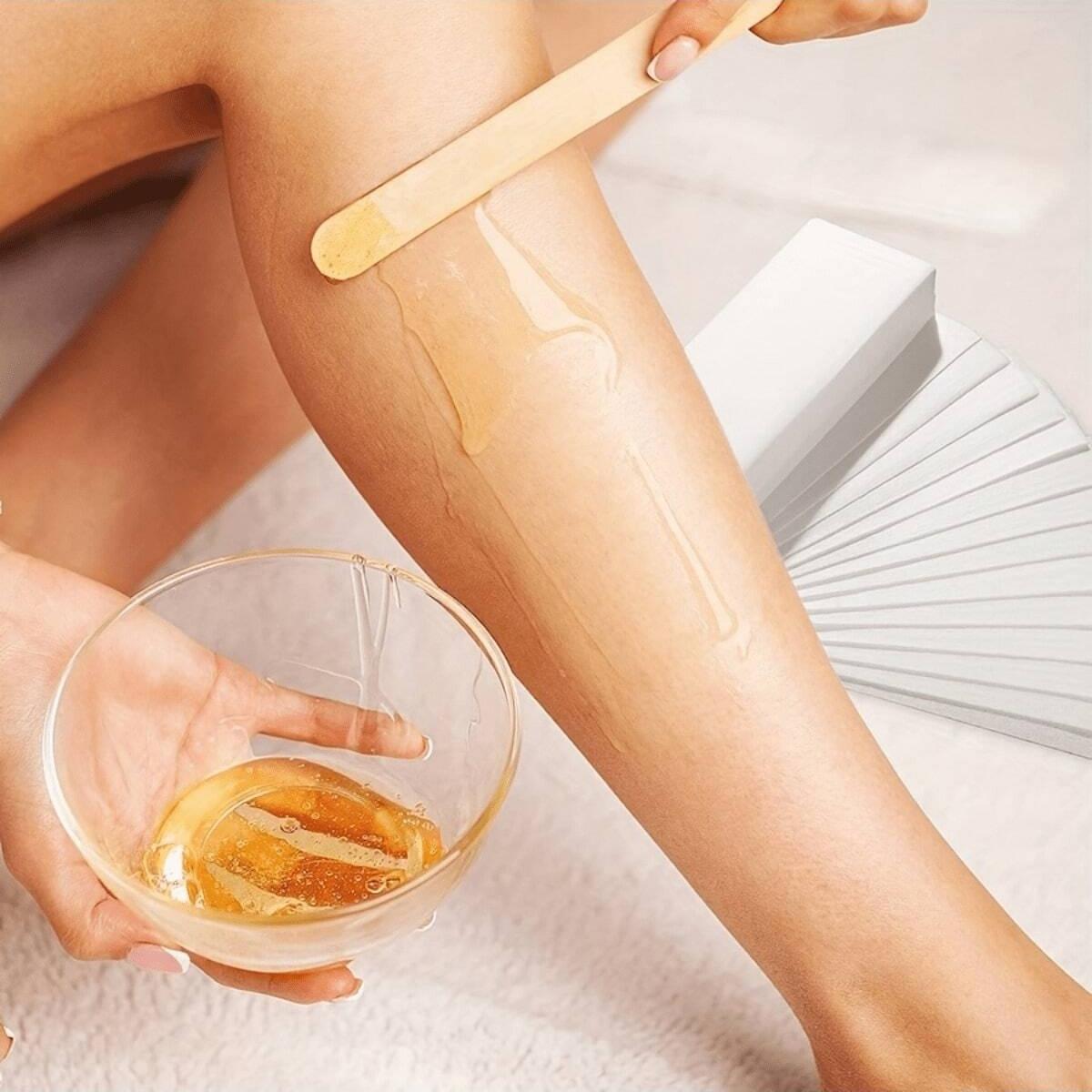50pcs/100pcs Pack Wax Strips For Hair Removal, Waxing Accessories, Hair Products And Accessories For Barber Salon Beauty Travel Essentials
