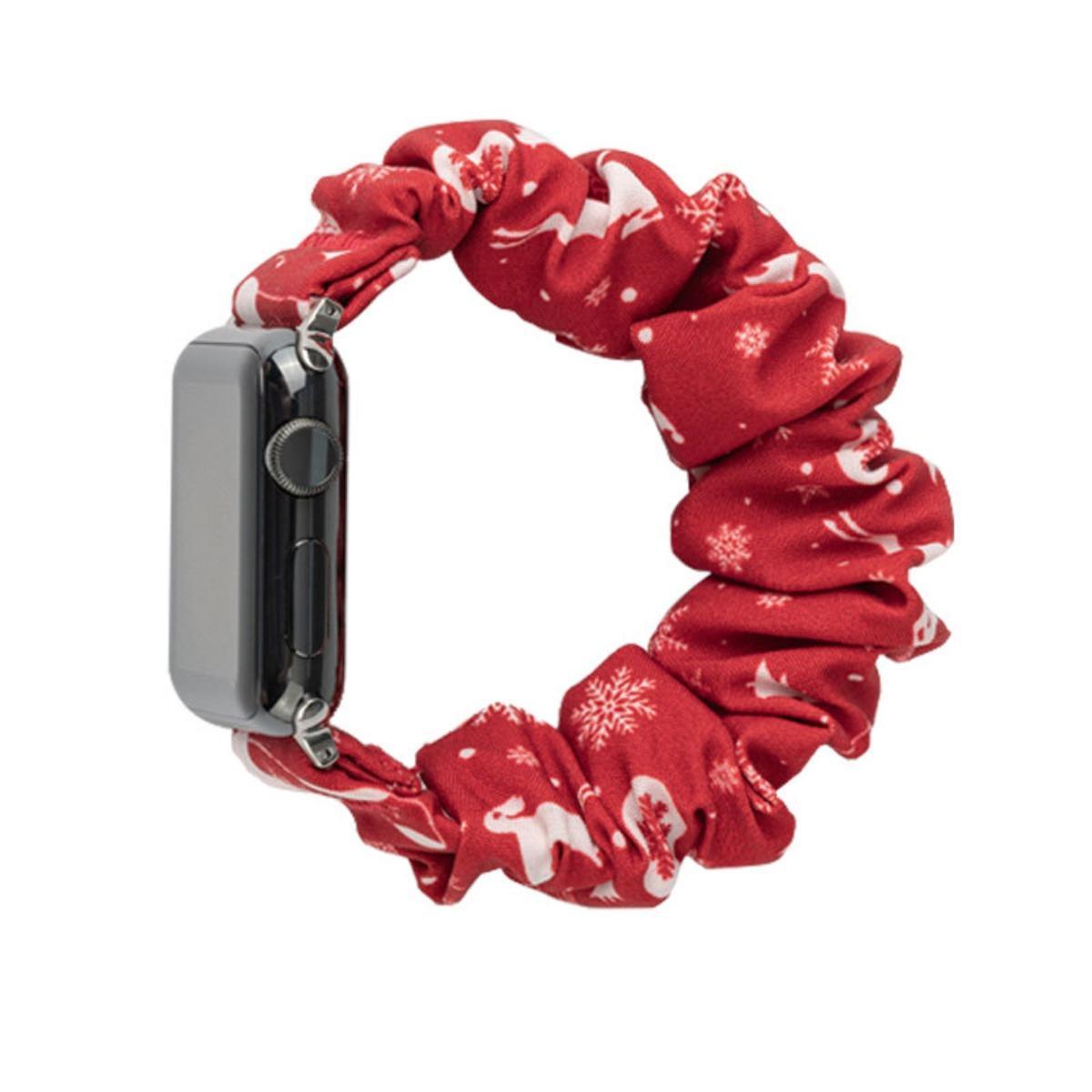 6PCS Nylon Scrunchie Watch Band Accessories, Stretchy Breathable Lightweight Soft Fabric Strap, Compatible with Series 7 S8 Ultra 2 Smartwatches for Daily Casual Wear (Only Band Included)