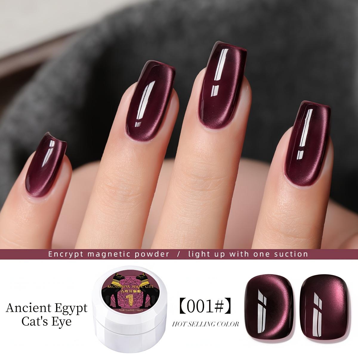 【MORDDA LIVE】6 Colors New Popular Reflective Cat's Eye Magnetic Nail Gel Semi Permanent Nail Art Soaking UV LED Nail Salon DIY Nail Salon Gel Contains Magnets