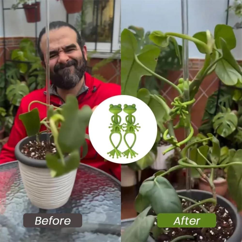 5pcs Frog Plant Support Clips, Indoor Outdoor Climbing Vine Fixing Clamps, Garden Decorative Arm Hangers