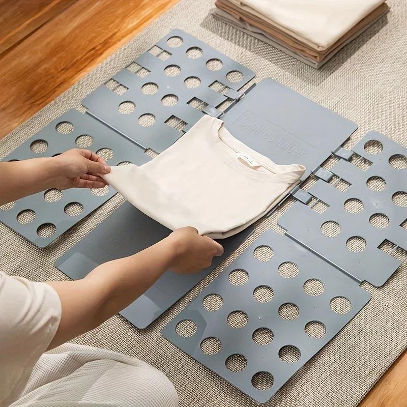 Adjustable Plastic Clothes Folding Board, Quick Home Storage Laundry Organizer, Shirt Folder with Multiple Holes, Multi-Functional, Laundry Room, Laundry Products