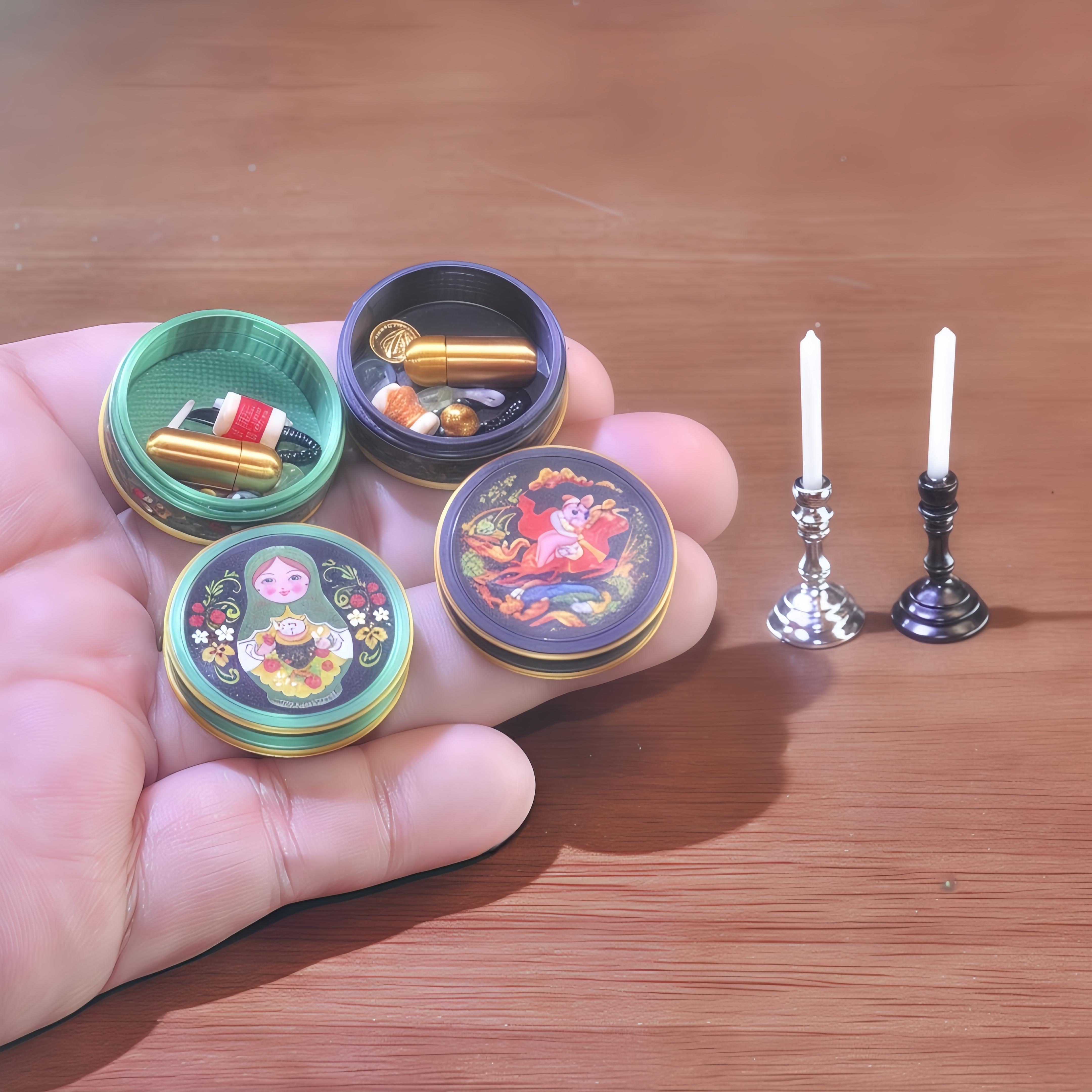 sets of retro mini sewing kits in a 1:6 scale and the Candlestick Collector's Edition modular dollhouse decorations (including decorations and accessories)