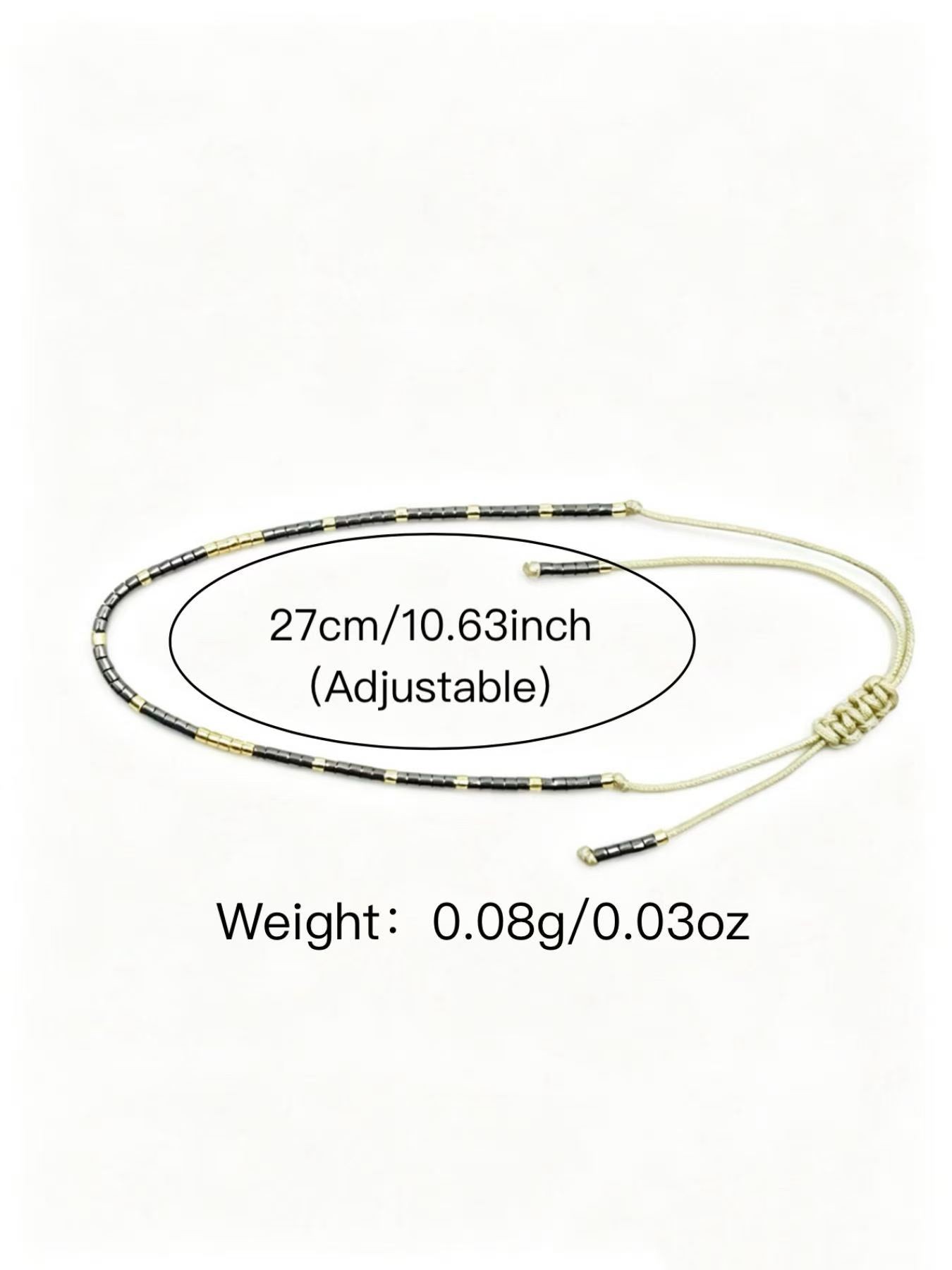 Shining Day Series Miyuki Glass Beads Fashion Handmade Braided Bracelet, Stylish Jewelry for Women and Men, Unique Crafted Accessory