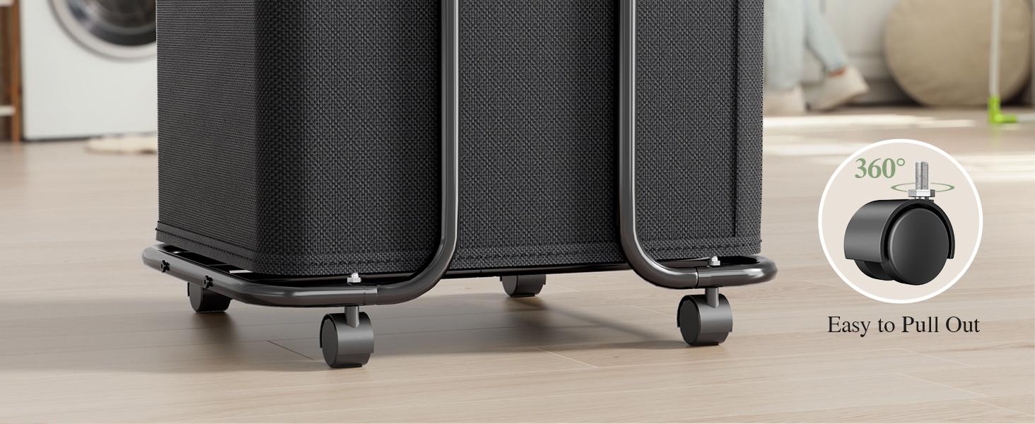 DELAMU Foldable Laundry Hamper with Lid - Dirty Clothes Basket for Bedroom/Bathroom/Dorm | Space-Saving, Sturdy & Breathable | Easy Storage Organizer