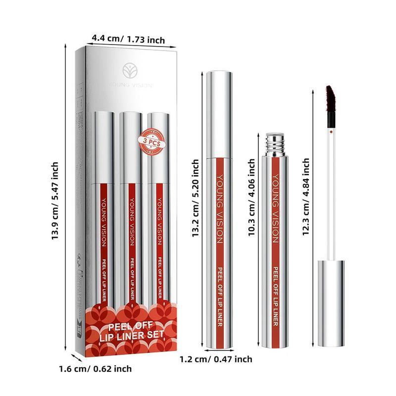 Long Lasting Tattoo Lip Gloss Peel Off, 3 Counts/set Waterproof Non-sticky Glossy Lipstick, Nourishes All Skin Types, Great for Gift, Makeup, Lip Stain, Cosmetic 3Counts/Set non-stick cup transfer diy eyelash extension