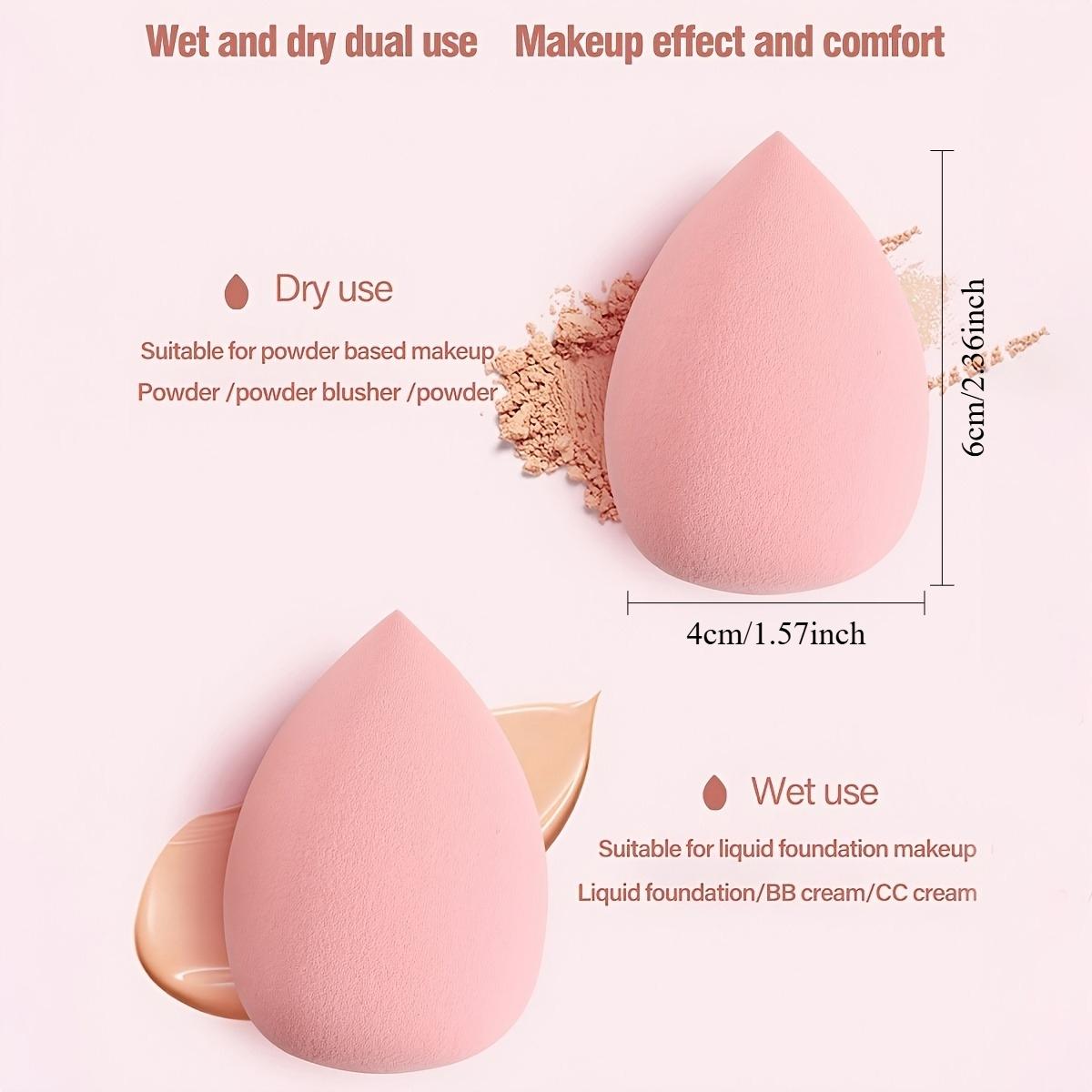 7-Piece Latex-Free Professional Makeup Sponges, Egg-Shaped Foundation Cream Powder Sponge, Dry Wet Use, All Makeup Types, Soft