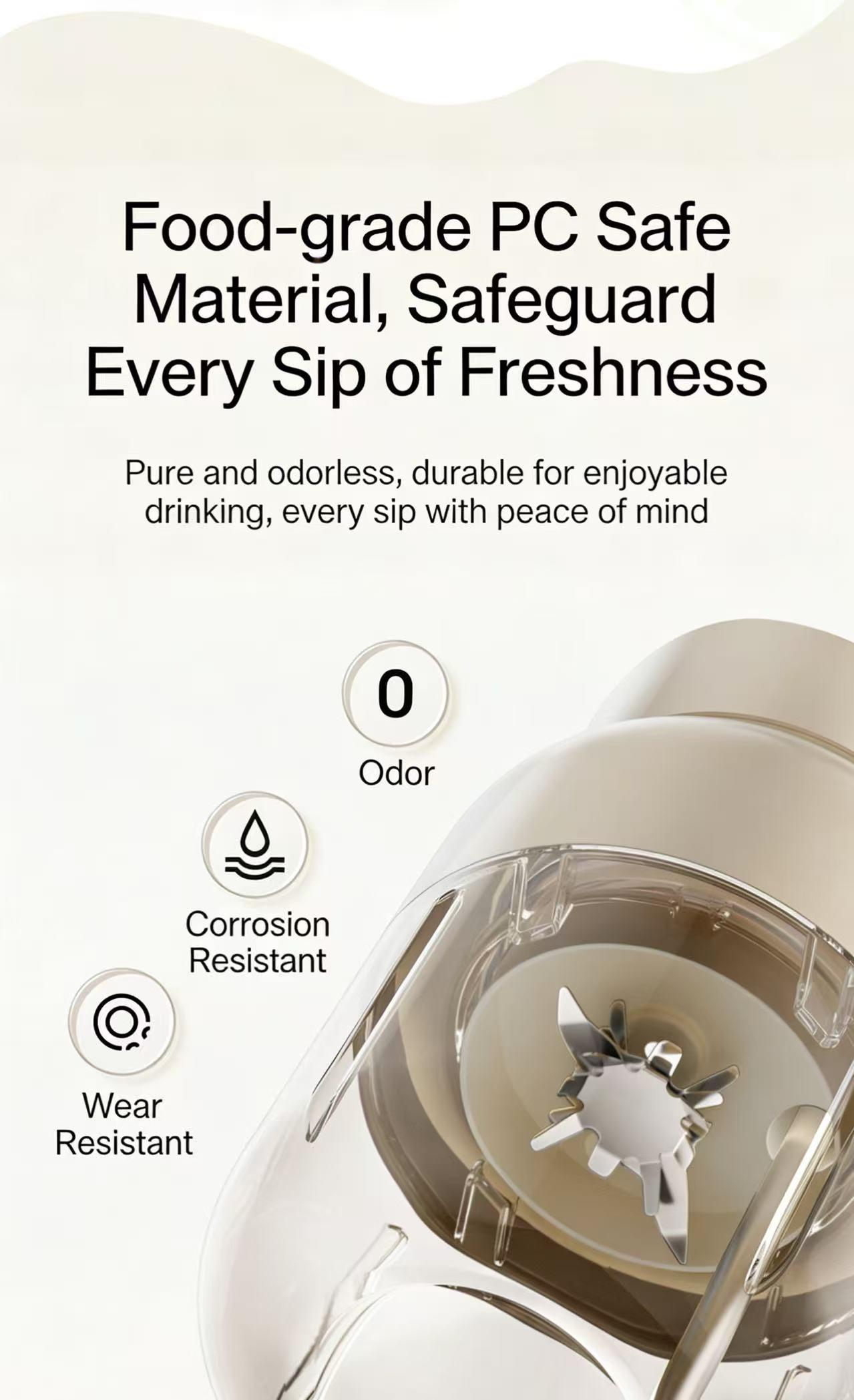 Large Capacity Wireless Portable Blender, Multi-Functional Fresh Juice Maker, Ice Crushing Capability, Convenient and Versatile