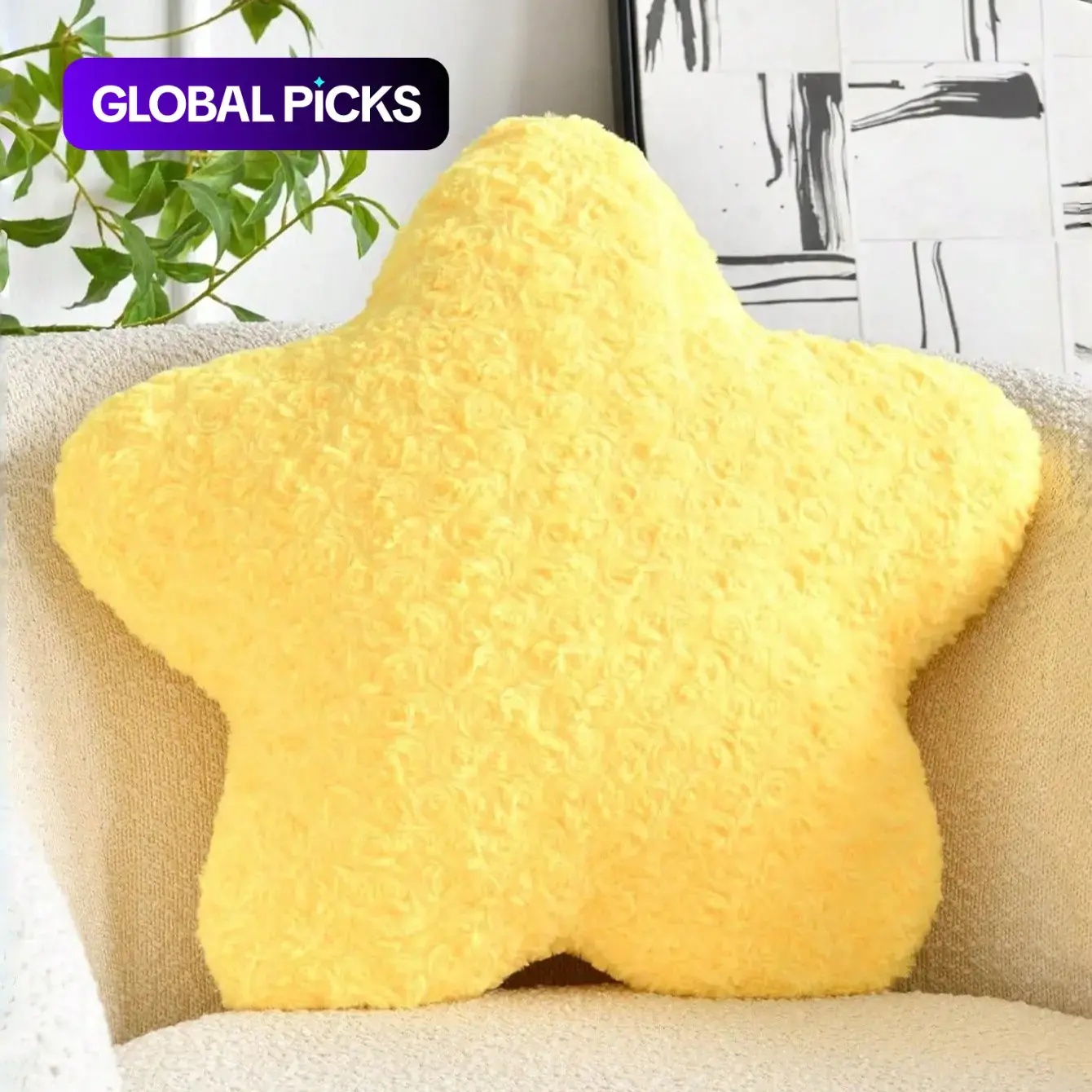 ✨ 12"/16" (30/40cm) Multi-Color Rosette Plush Star Shaped Pillow | Cozy Bed & Couch Decor Aesthetic | All-Season Home Essential & Holiday Must-Have 🌟 Perfect Gift Choice for Friends & Family #GLOBAL PICKS