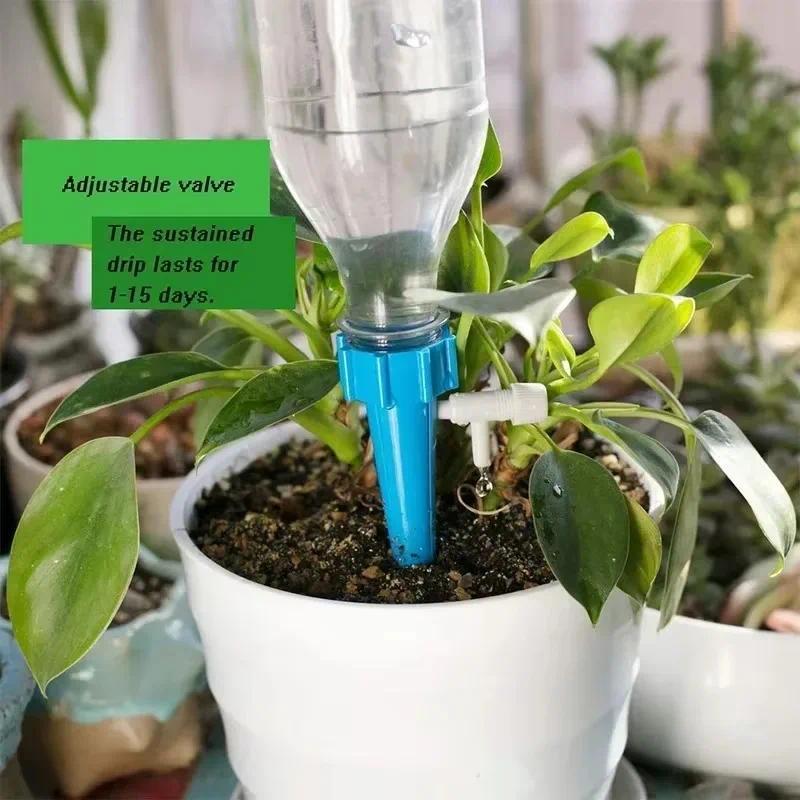 1/6PCS Flower Automatic Drip Irrigation Adjustable Water Flow Drip Device Gardening Plant Automatic Drip Automatic Watering Stakes