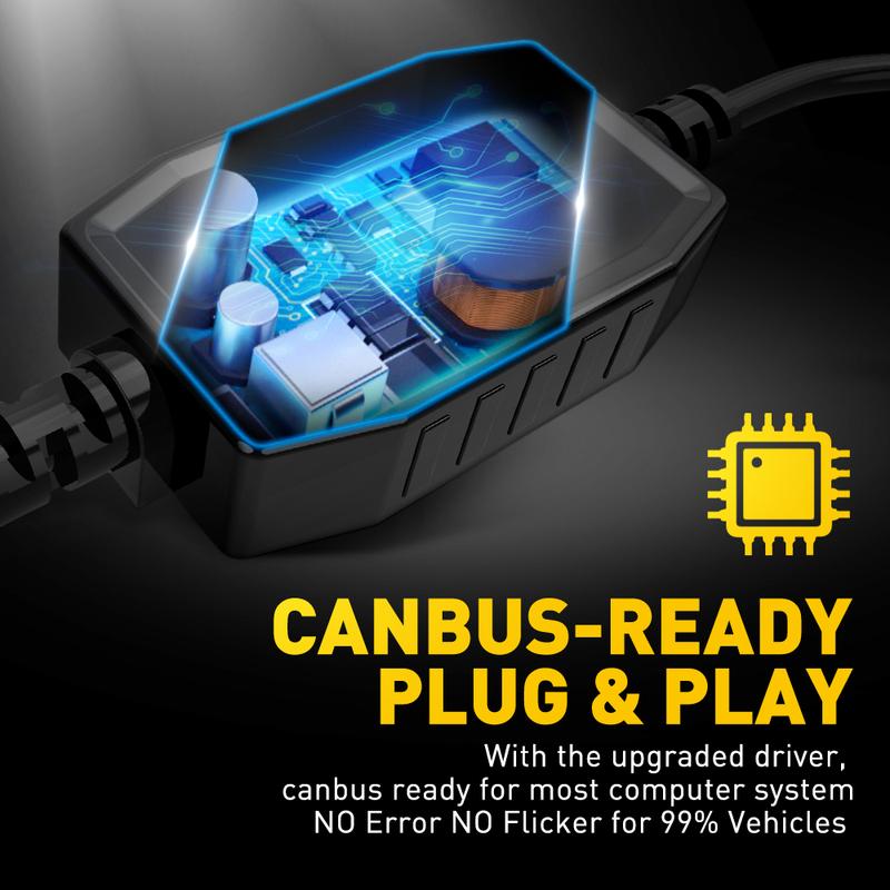 AUXITO H11 LED Bulbs H8 H9 LED Lights, 80W 16,000LM Per Pair, 500 Percent Brighter, 6500K Cool White, Angle Adjustable CanBus Ready Bulbs, Pack of 2 Y13