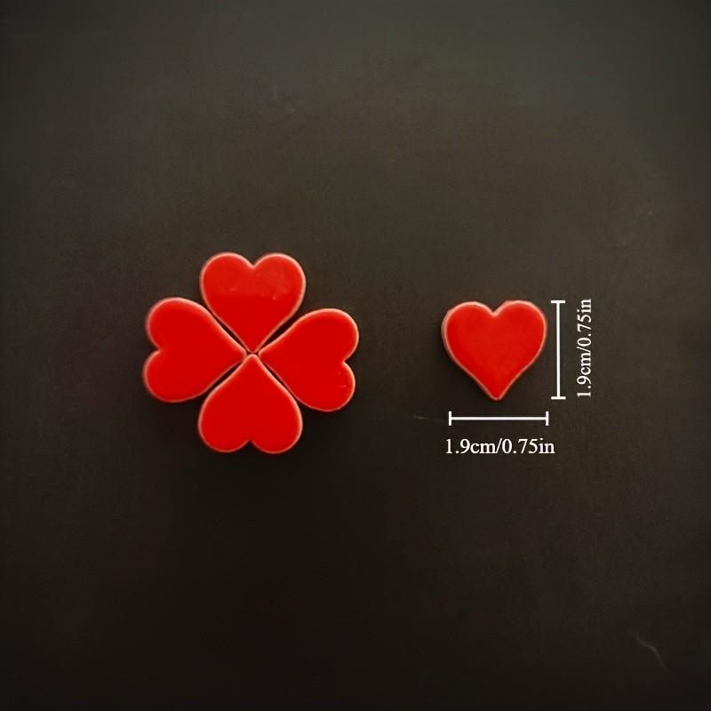 40pcs Heart Shape DIY Mosaic Kit, Perfect for Christmas Crafts, Unique Door Frame Wall Art, Staircase Decor, Garden Decoration