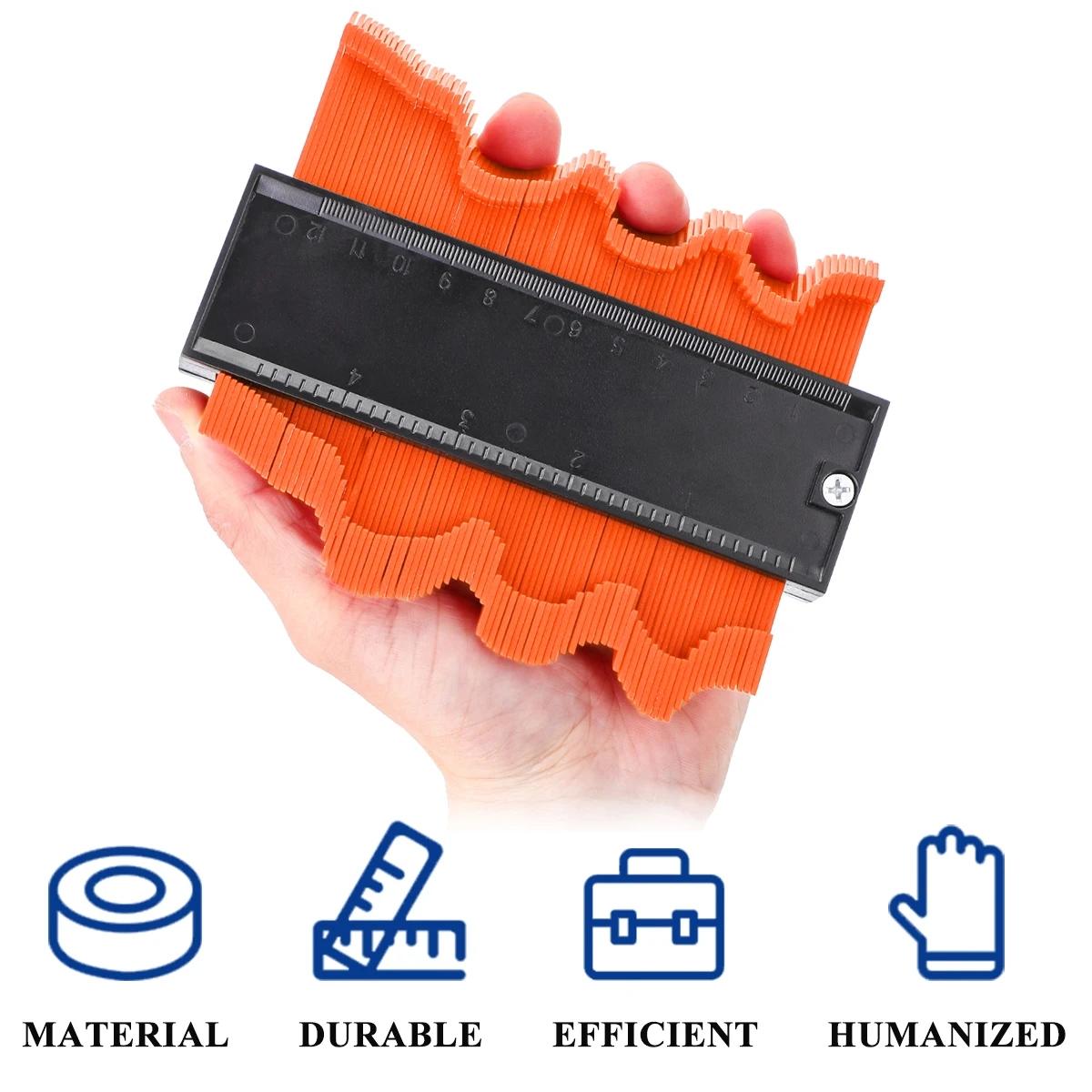 Contour Gauge, 1 Count Precision Shape Duplicator for Corners & Wood, Versatile Plastic Ruler for Carpet, Tiles and Laminate, Ideal Tool for DIY Woodworking Enthusiasts