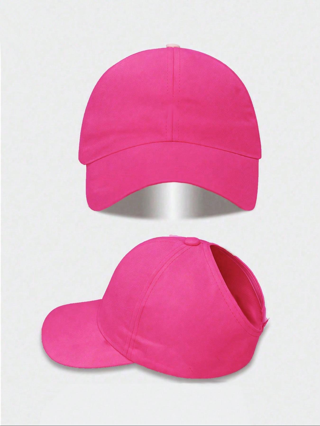 1pcs Women's Ponytail Baseball Cap, Casual Messy Bun Ponytail Hat, Lightweight Peaked Cap, Sun Hat, Fashionable Sun Hat, Suitable For Outdoor Sports And Casual Daily Wear, Lightweight Adjustable Cap