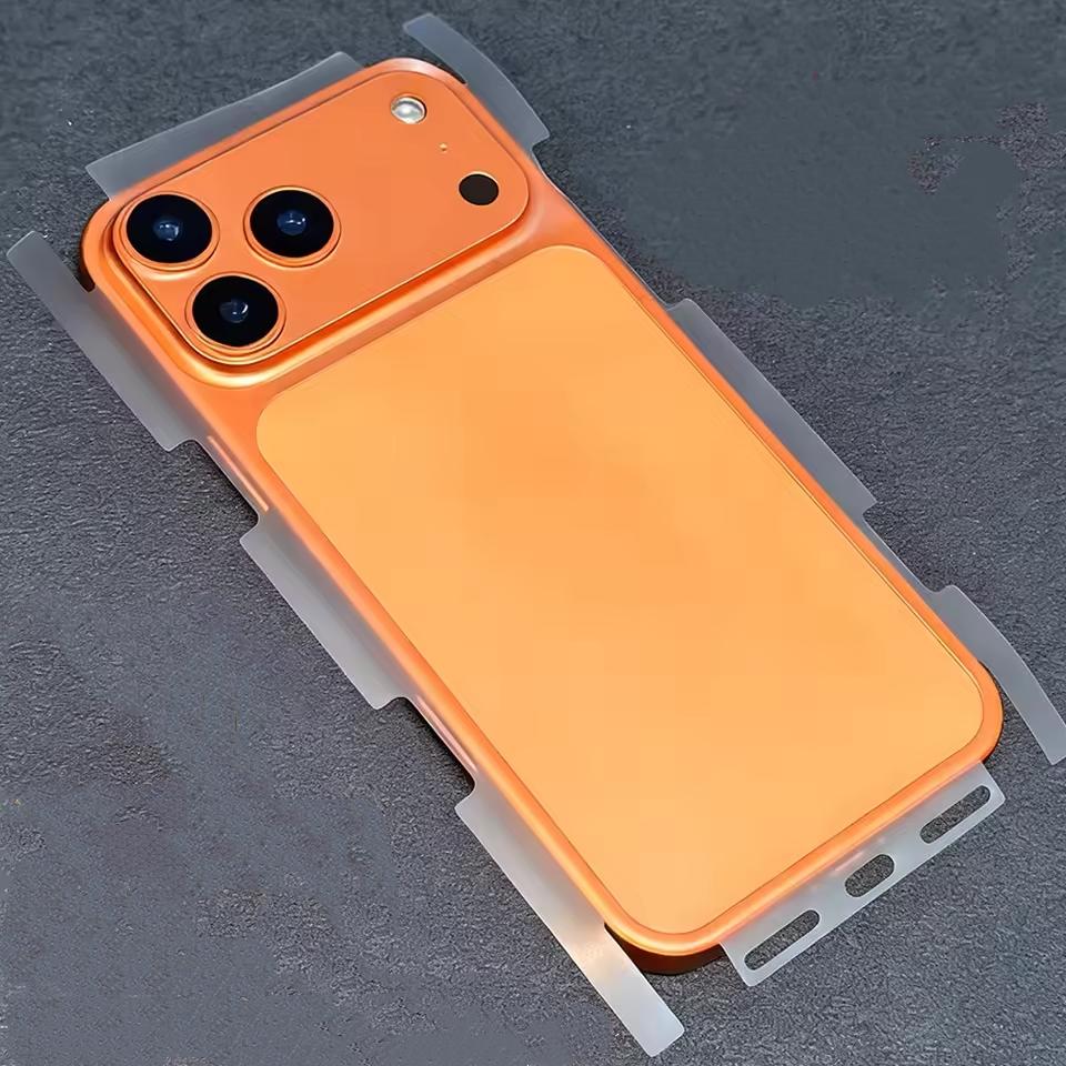 2-Pack Full Coverage Matte Back Film Protection for iPhone 17 Pro Max/17 Air/17 Pro, Side + Rear Screen Protector with Installation Tools