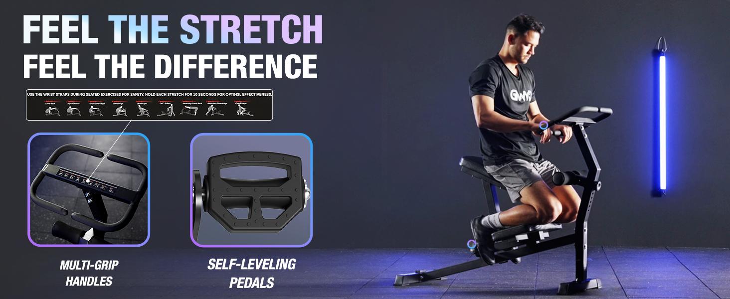 Stretch Machine, Full Body Stretching Equipment with Leg & Lower Back Stretcher, Back Pain Relief, Home Gym Flexibility & Mobility Fitness