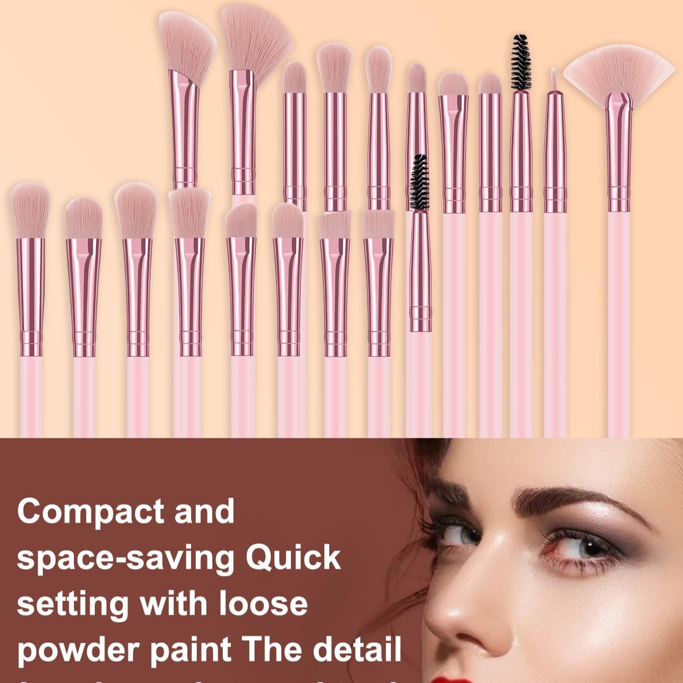 36-Piece Makeup Tool Set, Includes 20 Brushes, Waterproof Cosmetic Bag, Sponge Pads, Powder Puffs, Face Cleanser Sponge, Brush Cleaner