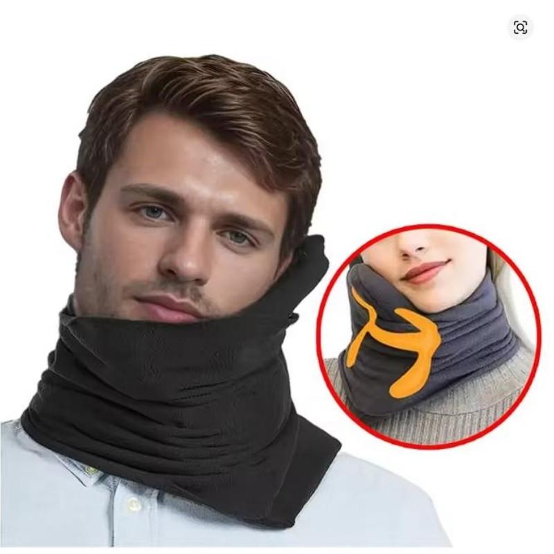 Ergonomic Travel Neck Pillow, Orthopedic Neck Support for Travel, Office and Car, Comfortable and Adjustable Design