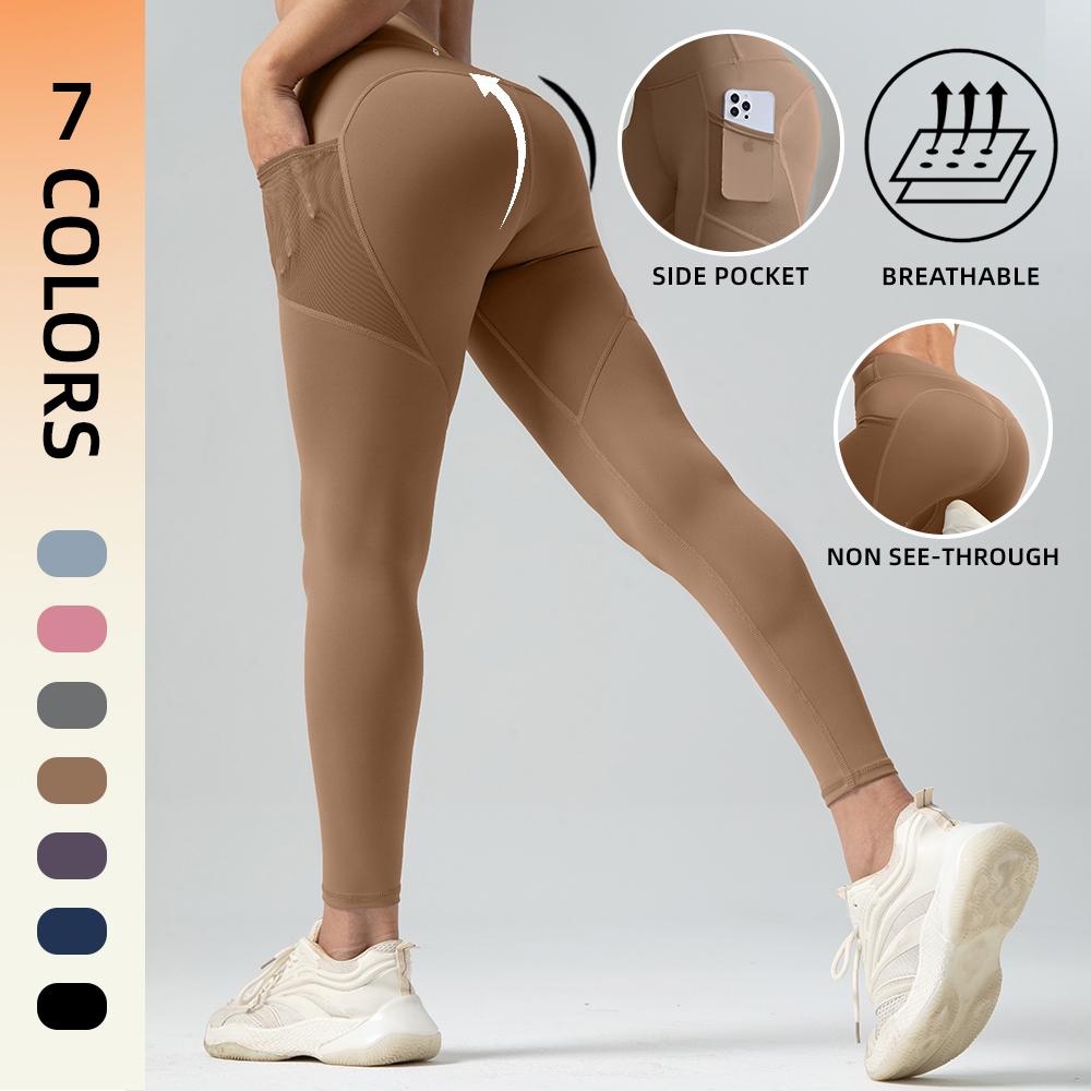 Women's High Waist Solid Side Pocket Shaping Training Leggings.,Air-Butter 3.0 Fabric,Tummy Control,High Stretch UltraSculpt Leggings,  Butt Lifting Yoga Legging,Spring Outfits 2025