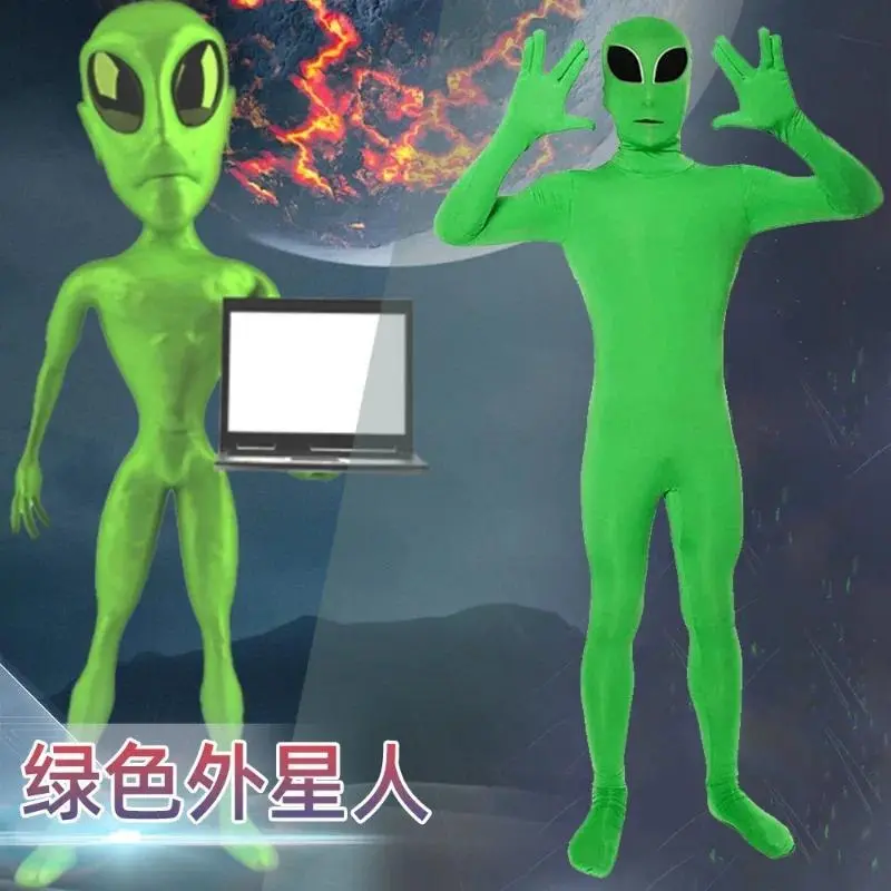 New Halloween Adult Alien Cosplay Costume Zentai Jumpsuits Alien Big Boss Role Playing Halloween Game Men Women Dress Up Costume