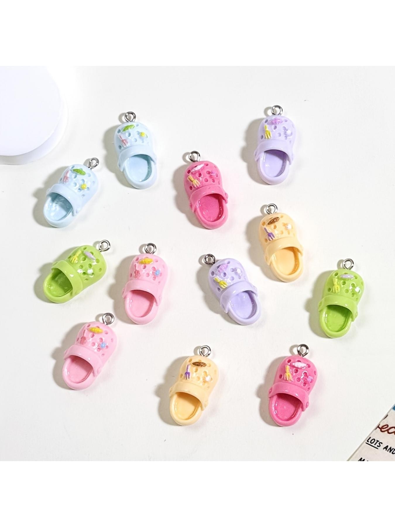 10Pcs Mixed Color Resin Matching Beads DIY Pendant Handmade Fashionable Jewelry Accessories Creative Gift for Earrings Necklace Charms Diy Craft Embellishments Resin Craft Supplies Beaded Set Diy Beading Diy Jewelry Making