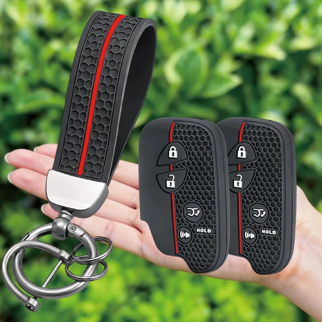 Keychain For Lexus CT200h GX460 IS250 IS350 RX450h ES330 ES350 LS460 GS300 450h 460h 4Buttons Remote Silicone Key Fob Cover Case