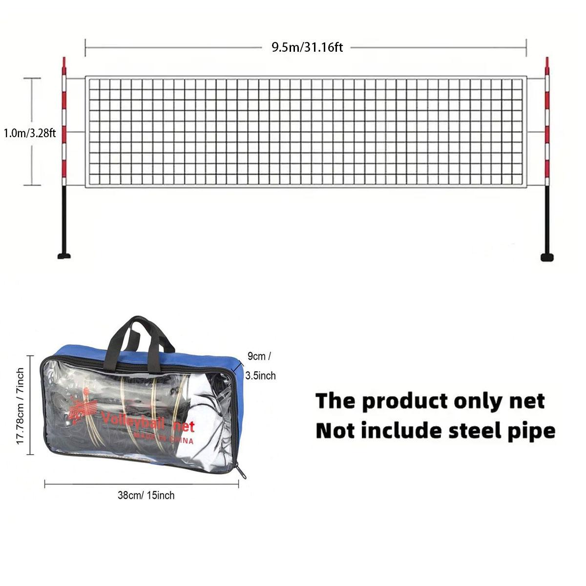 Professional Indoor/outdoor Volleyball Net, Durable Stainless Steel Rope, Thick Edge Band, Ideal for Tennis, Pickleball, Badminton