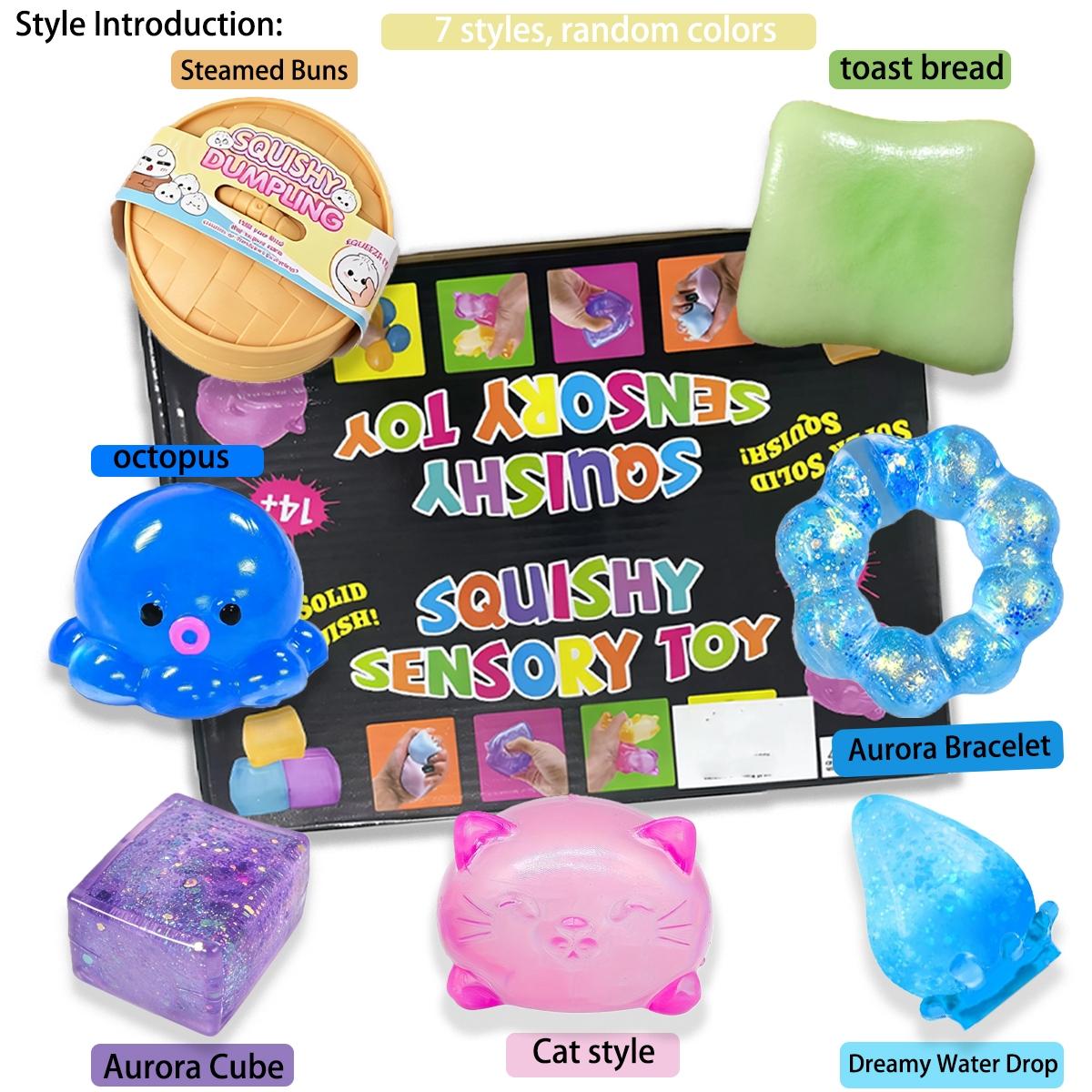 7pcs/set - Various styles of malt sugar blind box series, Squishy series, Squishable sensory play, pressure resistant, slow rebound kneading, suitable for home, school, parties and events, suitable for giving to family and friends