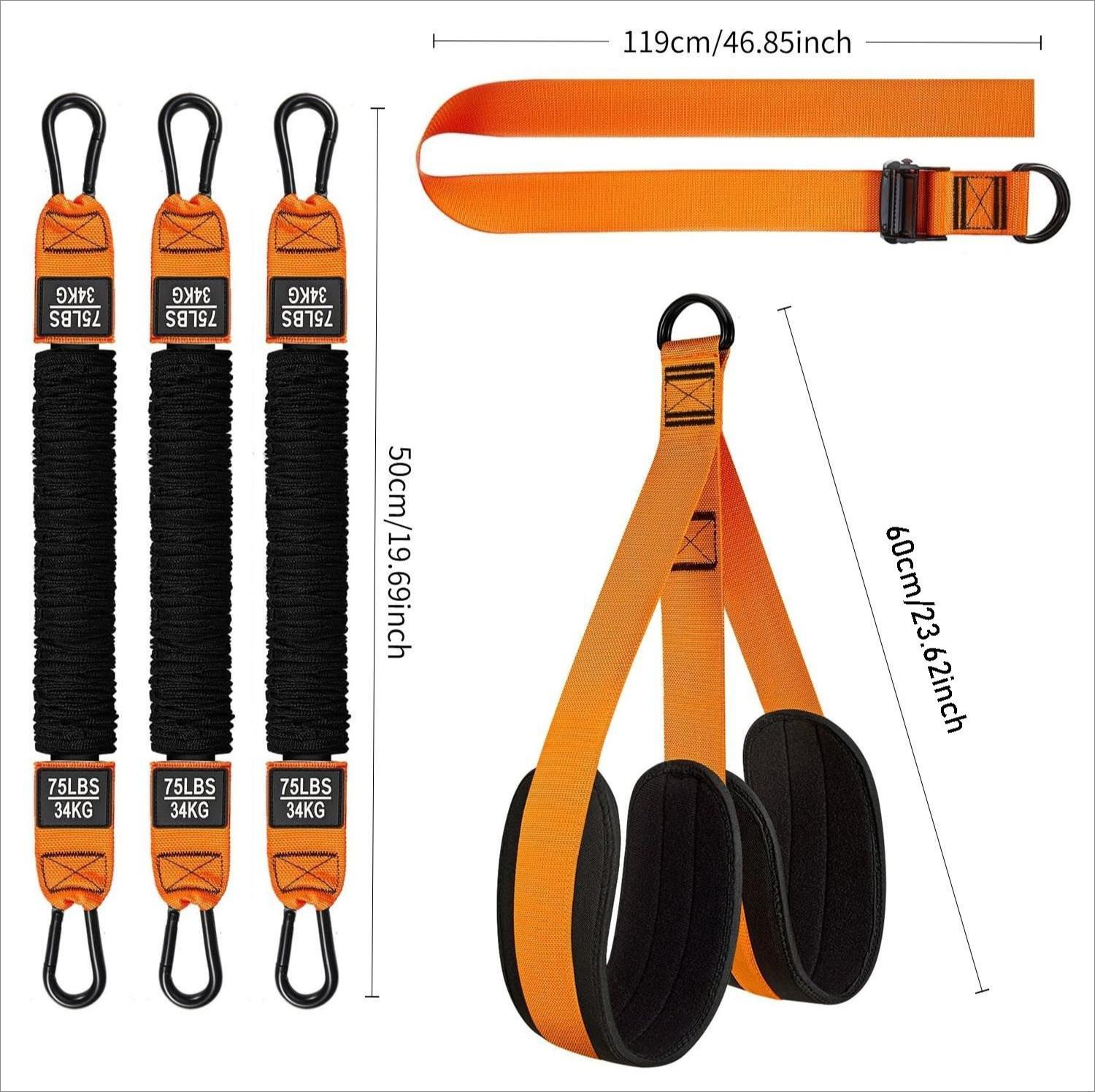 Adjustable Pull Up Assist Band, Multi-Function Strength Training Strap, Supportive Knee Fitness Stretch Rope, Home Gym Workout Equipment for Full Body Training