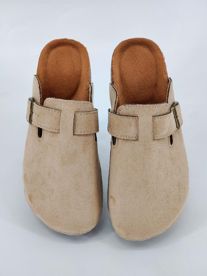 Women's Fashion New Open Toe Slip-On Sandals, Comfortable Single Buckle Design, Casual Outdoor & Indoor Wear, Simple Flat Shoes