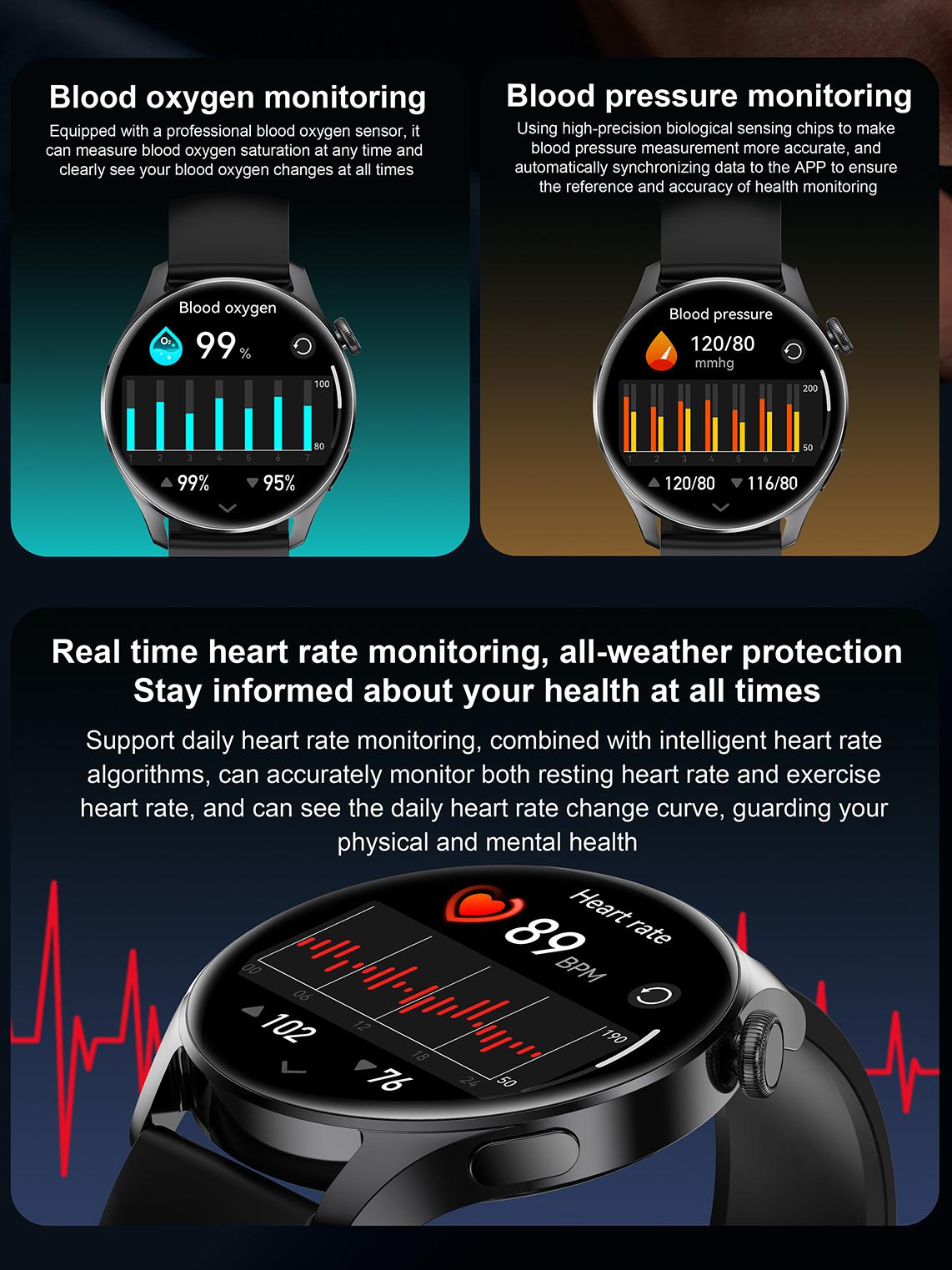 High-value smart watch, 1.53-inch touchscreen with wireless calling, over 100 sports modes and watch faces, AI voice assistant, compatible with Android and iPhone watches, fitness watch wearable device, ceramic resin strap waterproof watch.