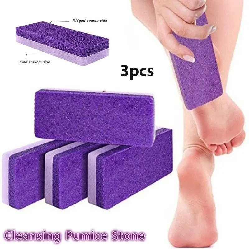 3pcs Reusable Foot Pumice Sponge Stones for Foot Care, Callus Exfoliator, Hard Skin Remover, Pedicure Scrubber, And Manicure Tools