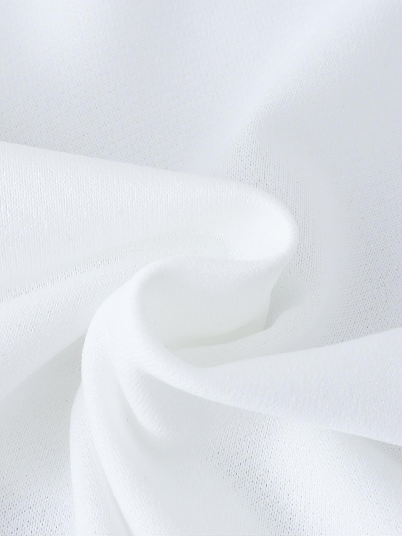 Boys' Casual Fashion Comfortable Letter Print Tee, Micro-Elastic Fabric, Perfect for Spring & Fall Seasons, Cute Graphic Tee, Graphic Print Hoodie