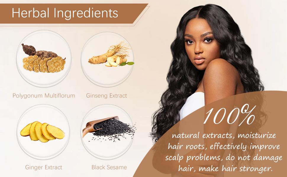 Blonde Brown Hair Dye Shampoo 5-in-1, Instant & Long-Lasting Hair Color Shampoo for Gray Hair Coverage, Herbal Natural Ingredients, Ammonia-Free, Unisex 500ml