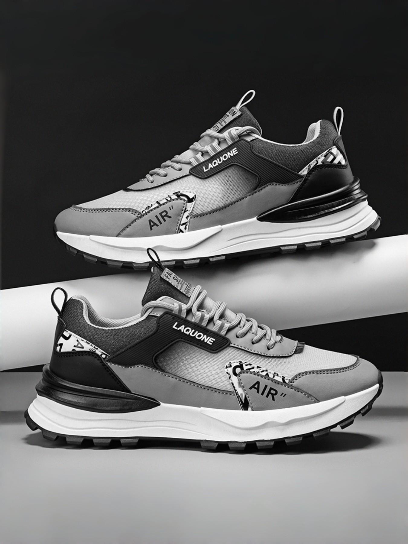 Men's Breathable Lightweight Anti-Slip Sports Shoes, Mesh Hollow Out Design, Comfortable Casual Sneakers for All Seasons