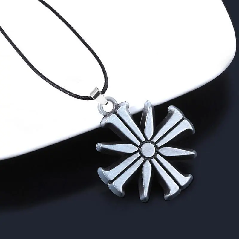 New Far Cry 5 Zinc Alloy Collectibles - Cult Theme Necklaces, Ares 4/Eden's Gate Choker, Sunflower Logo Keyring Pendants for Men Game Fans Gift, Chocker Necklace, Game Fan Gift