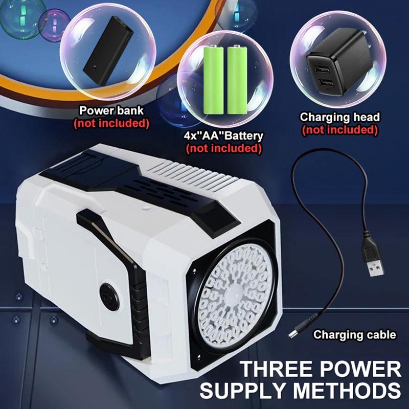 Large Portable Automatic Bubbles Machine, Handheld Kids Outdoor Toy, Gifts for Kids, Automatic Bubble Blower