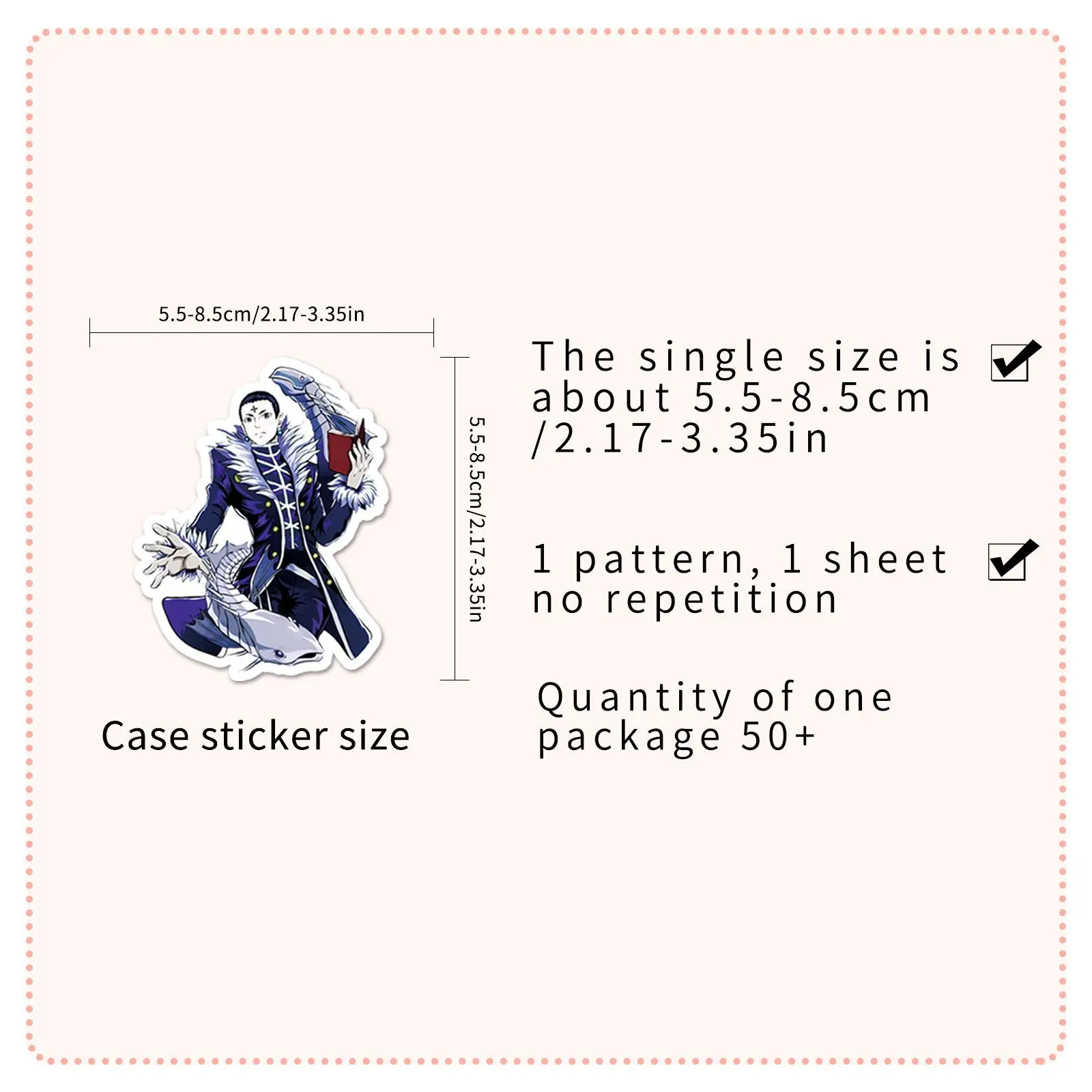 50pcs Set Hunter×Hunter Anime Gon·Freecss Killua Zoldyck Figures Cartoon Diy Stickers Diary Decoration Material Fans Gift