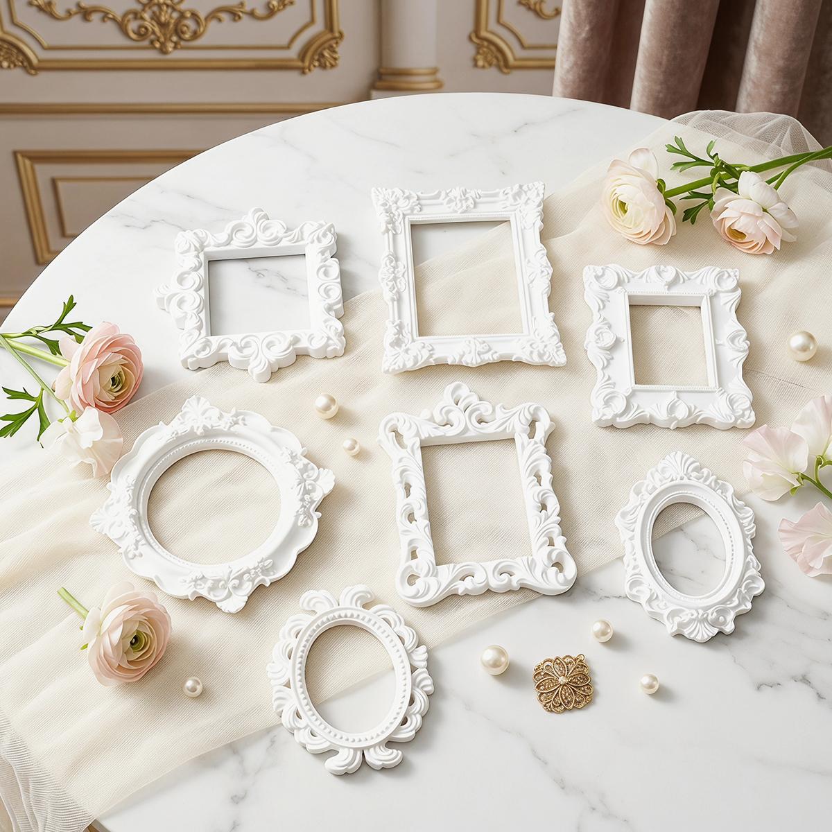European Resin 3D Floral Props, Versatile Photography Background Decor, Desktop Mini Ornament, Festive Atmosphere Decoration