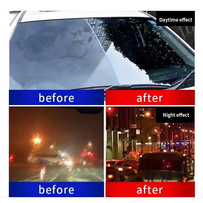 Jstree Car Glass Oil Film Cleaner with Brush Head, Removes Oil Films Effectively, 100ML Liquid Solution for Auto Maintenance