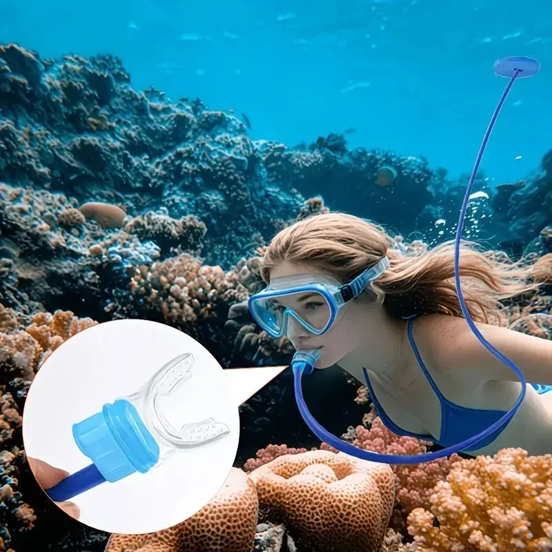 Diving Snorkel, Snorkeling Gear, Anti-Throat Single and Dual-Head Respirator, Silicone Material, Leak-Proof Design, Ideal for Beginners, Summer Essential Gift