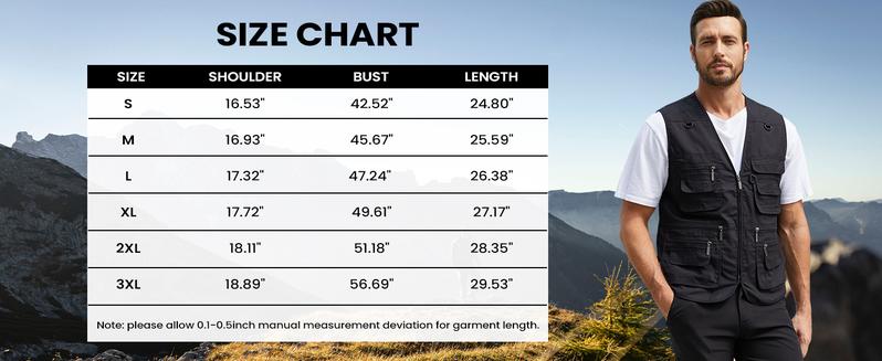 Gihuo OlympinA Men's Fishing Vest with 16 Pockets for Outdoor Work Safari Travel & Photography Breathable Sleeveless Jacket for Spring Summer Fall Adjustable Waistcoat in Beige Army Green