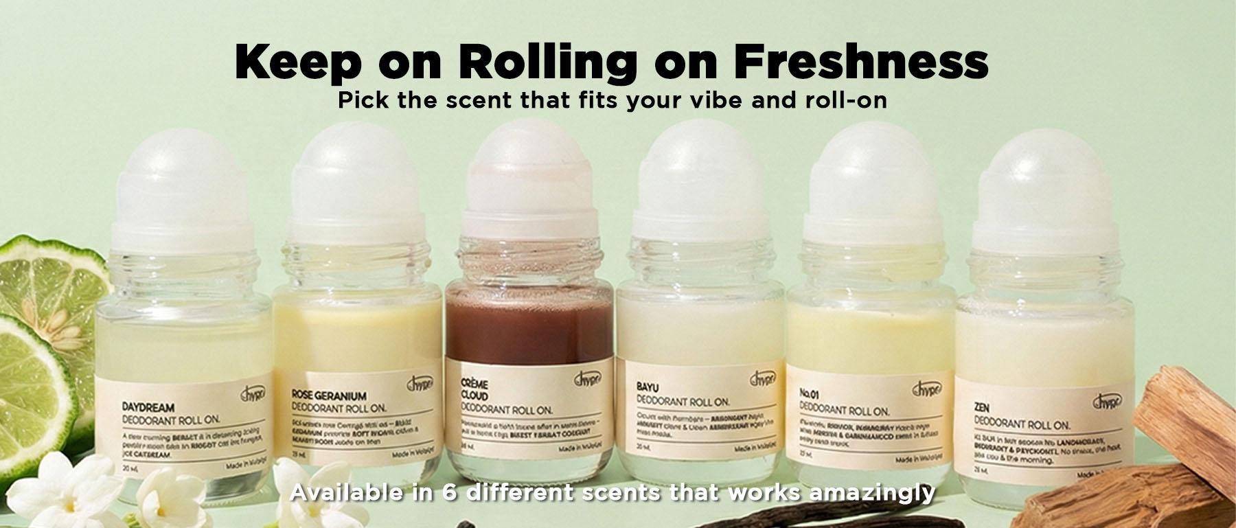 HYGR Deodorant Roll-On (20ml)｜Long-Lasting Odour Control｜Gentle on Skin｜Fresh, Clean Daily Body Scent | Easy to use