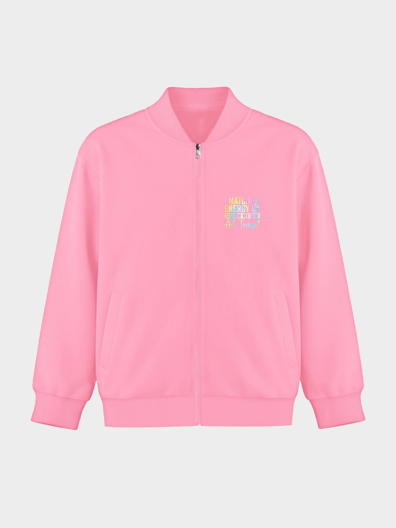 "I MATCH ENERGY" Unique Long Sleeve Fitted Graphic Printed Jacket & Coats - Trendy Casual Outerwear, Suitable for Casual Outdoor Sports, Fashionable & Durable for All Seasons, Ideal for Daily Activities, Gifting, Gatherings & Work.
